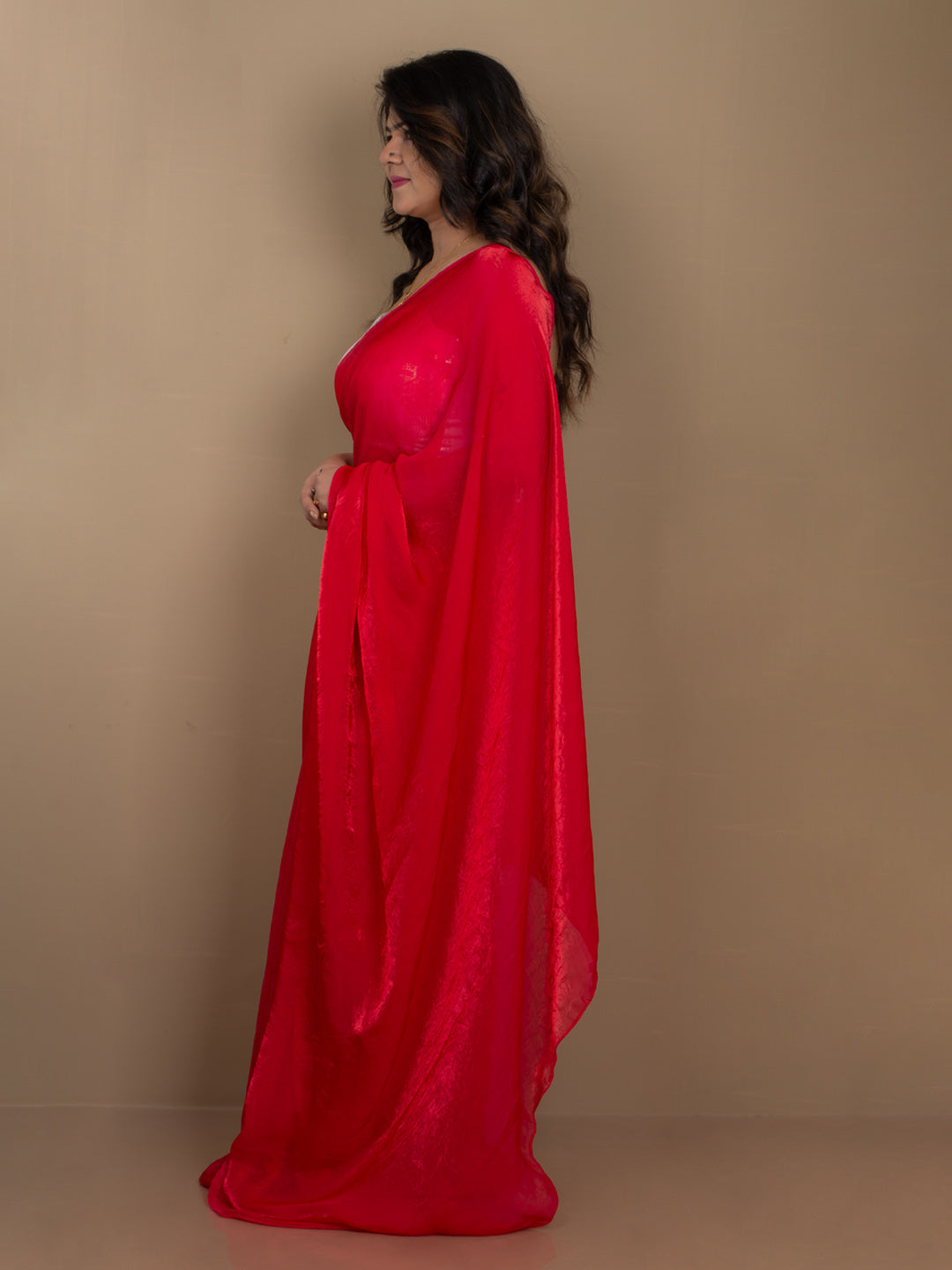 SARIKA Women Rani Metallic Chiffon