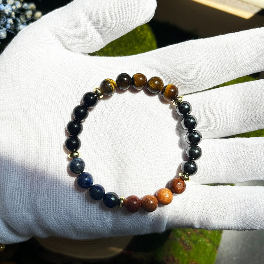 Attract Wealth and Prosperity Bracelet with Tiger Eye Stone Beads Handmade Bracelet Men Women