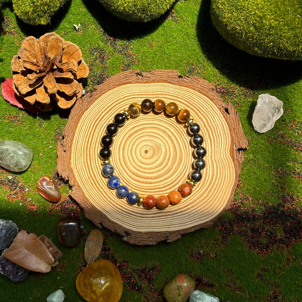 Attract Wealth and Prosperity Bracelet with Tiger Eye Stone Beads Handmade Bracelet Men Women