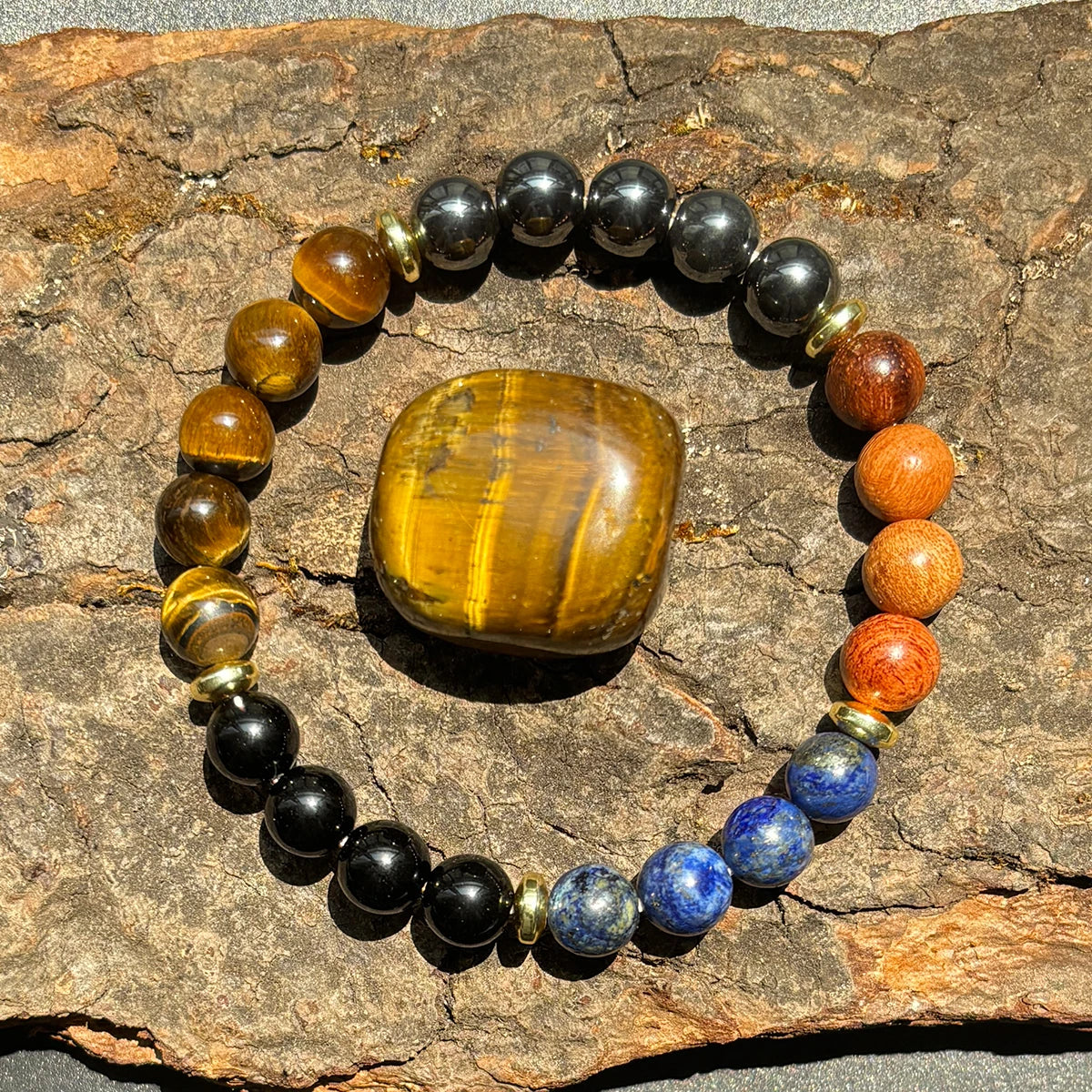 Attract Wealth and Prosperity Bracelet with Tiger Eye Stone Beads Handmade Bracelet Men Women