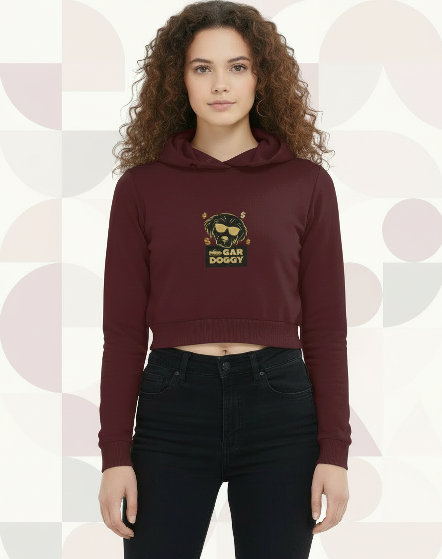 Sugar Doggy Cropped Hoodie