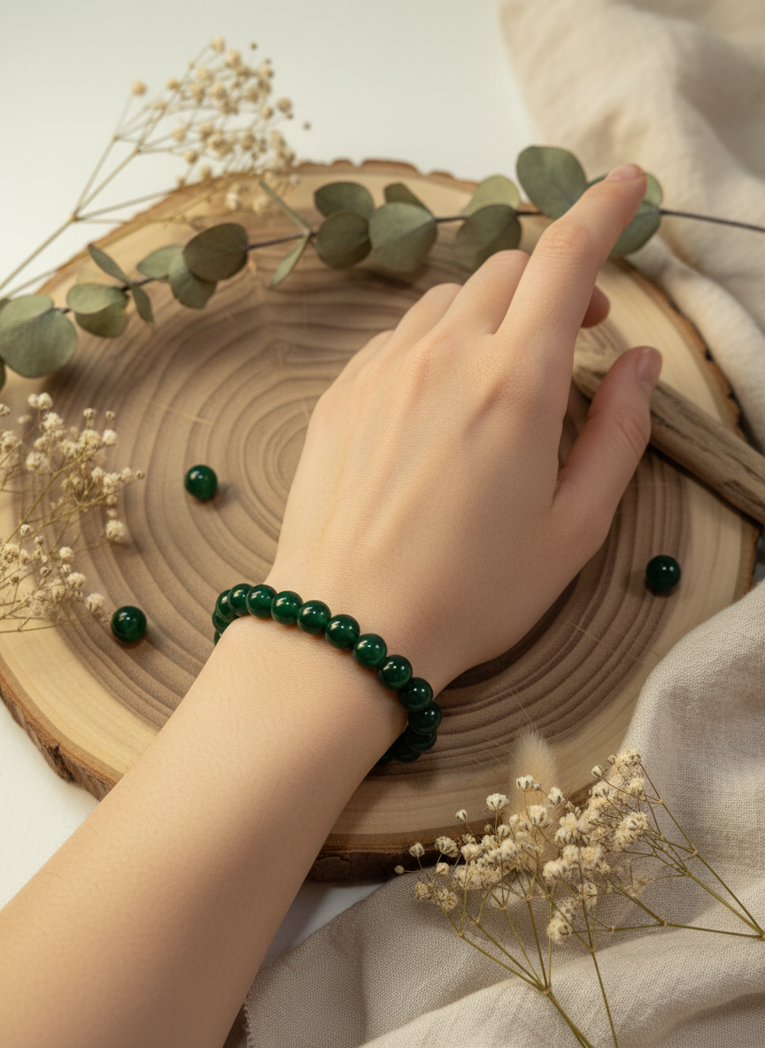 ENERGY ATTRACTOR - Green jade Bracelet