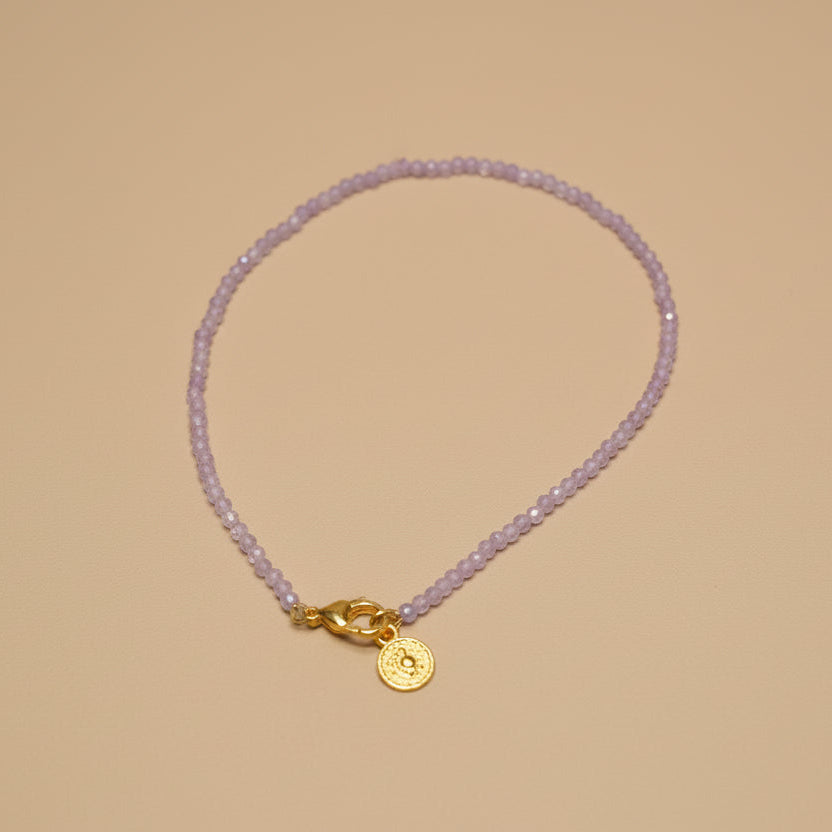Amethyst Crystal Anklet | Calm, Healing & Positive Energy Stone Jewelry