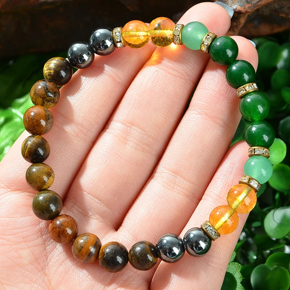 Men's Natural Crystal Gemstone Bracelet - A Meaningful Anniversary Gift for Boyfriends, Suitable for Daily Wear and Parties