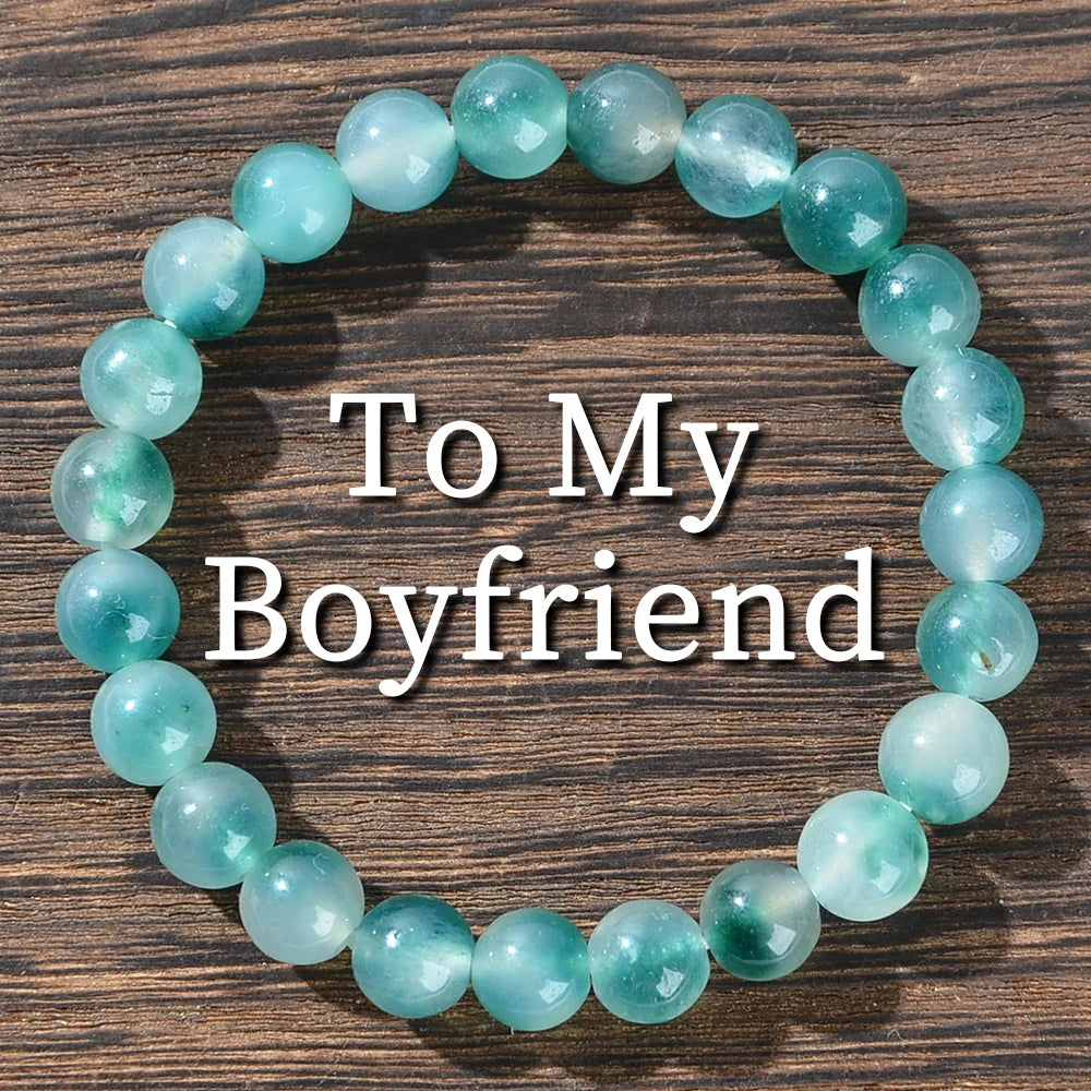 Men's Natural Crystal Gemstone Bracelet - A Meaningful Anniversary Gift for Boyfriends, Suitable for Daily Wear and Parties