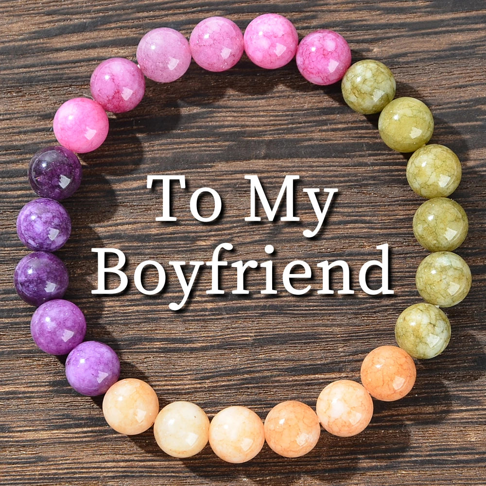 Men's Natural Crystal Gemstone Bracelet - A Meaningful Anniversary Gift for Boyfriends, Suitable for Daily Wear and Parties