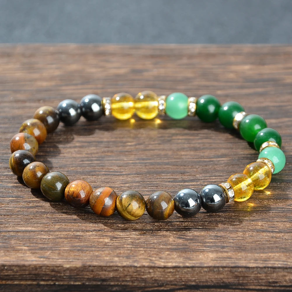 Men's Natural Crystal Gemstone Bracelet - A Meaningful Anniversary Gift for Boyfriends, Suitable for Daily Wear and Parties