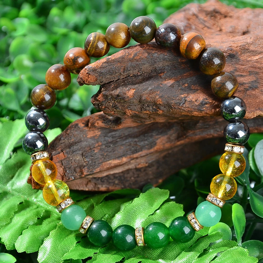 Men's Natural Crystal Gemstone Bracelet - A Meaningful Anniversary Gift for Boyfriends, Suitable for Daily Wear and Parties