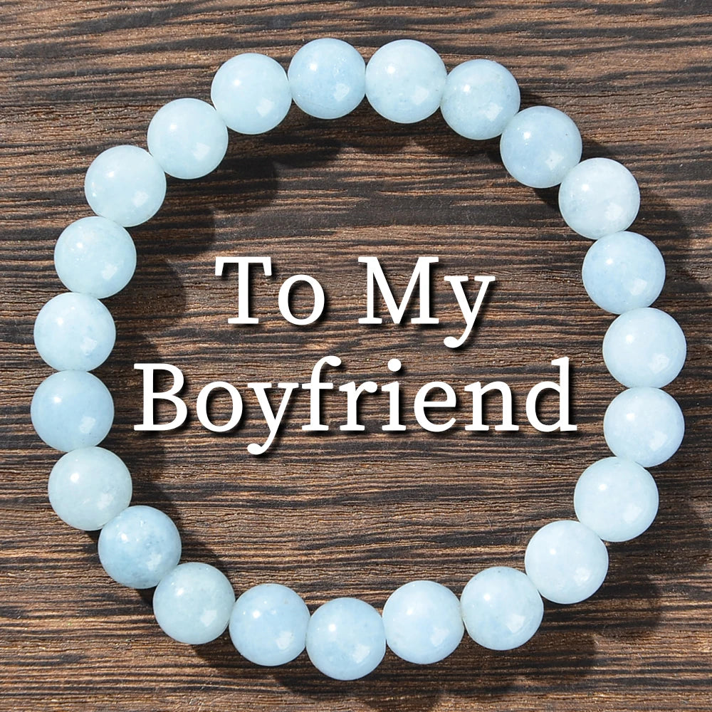 Men's Natural Crystal Gemstone Bracelet - A Meaningful Anniversary Gift for Boyfriends, Suitable for Daily Wear and Parties