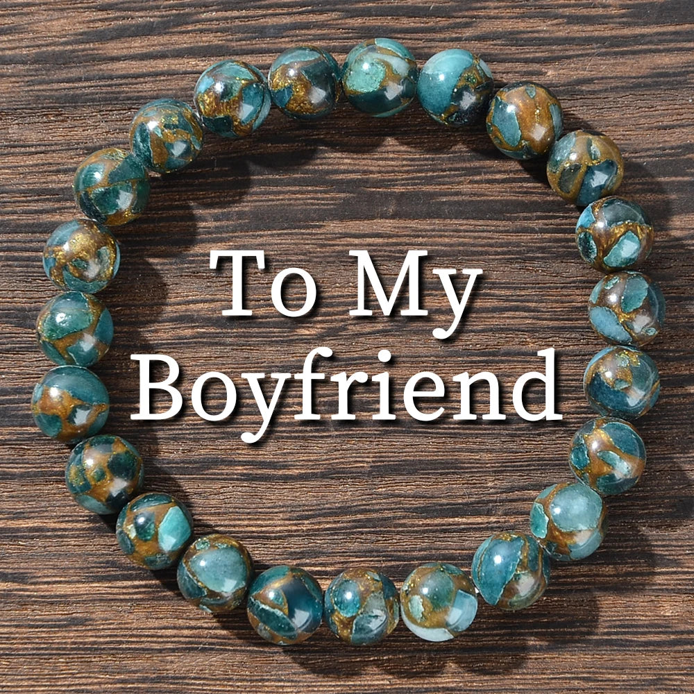 Men's Natural Crystal Gemstone Bracelet - A Meaningful Anniversary Gift for Boyfriends, Suitable for Daily Wear and Parties