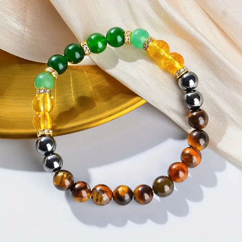 Trendy 8mm Multi Color Beaded Bracelet - Handmade Bracelet - The Best Gift for Festivals and anniversaries