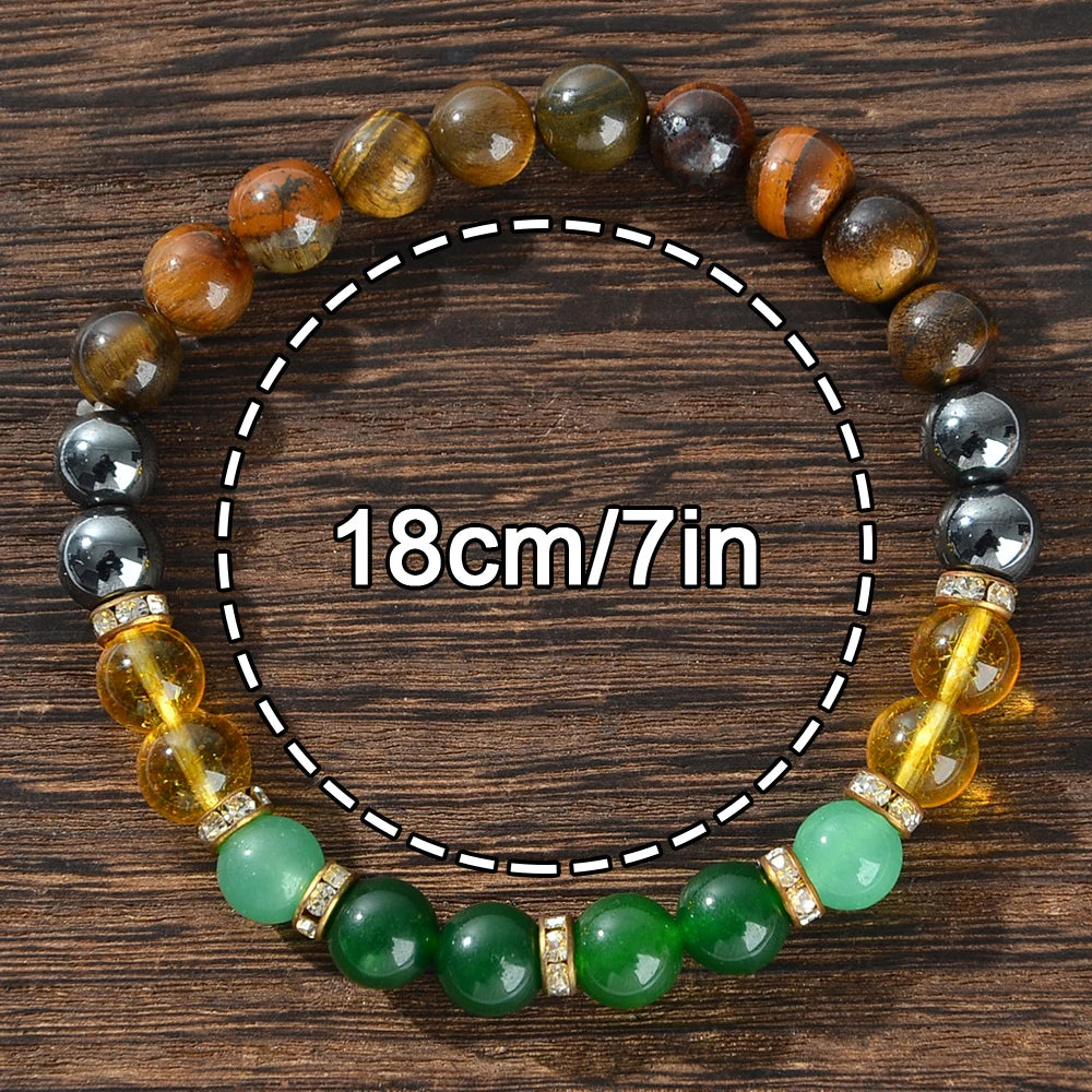 Men's Natural Crystal Gemstone Bracelet - A Meaningful Anniversary Gift for Boyfriends, Suitable for Daily Wear and Parties