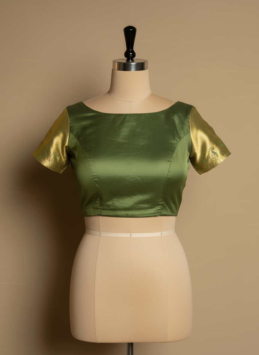 Elegant Green Blouse – Perfect for Sarees & Ethnic Wear