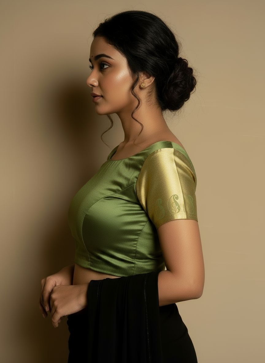 Elegant Green Blouse – Perfect for Sarees & Ethnic Wear