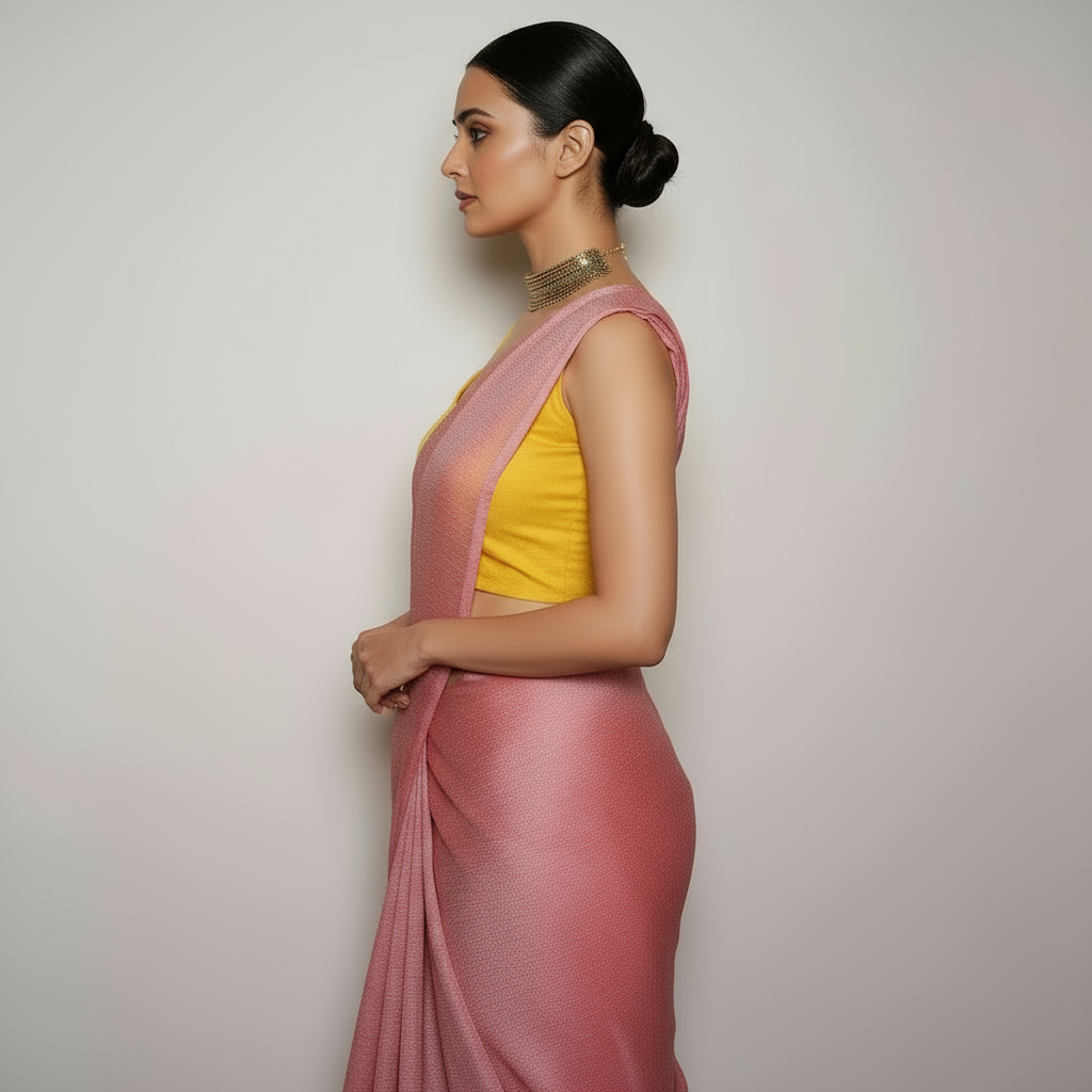 Bold & Bright Yellow Velvet Blouse – Sleeveless Elegance