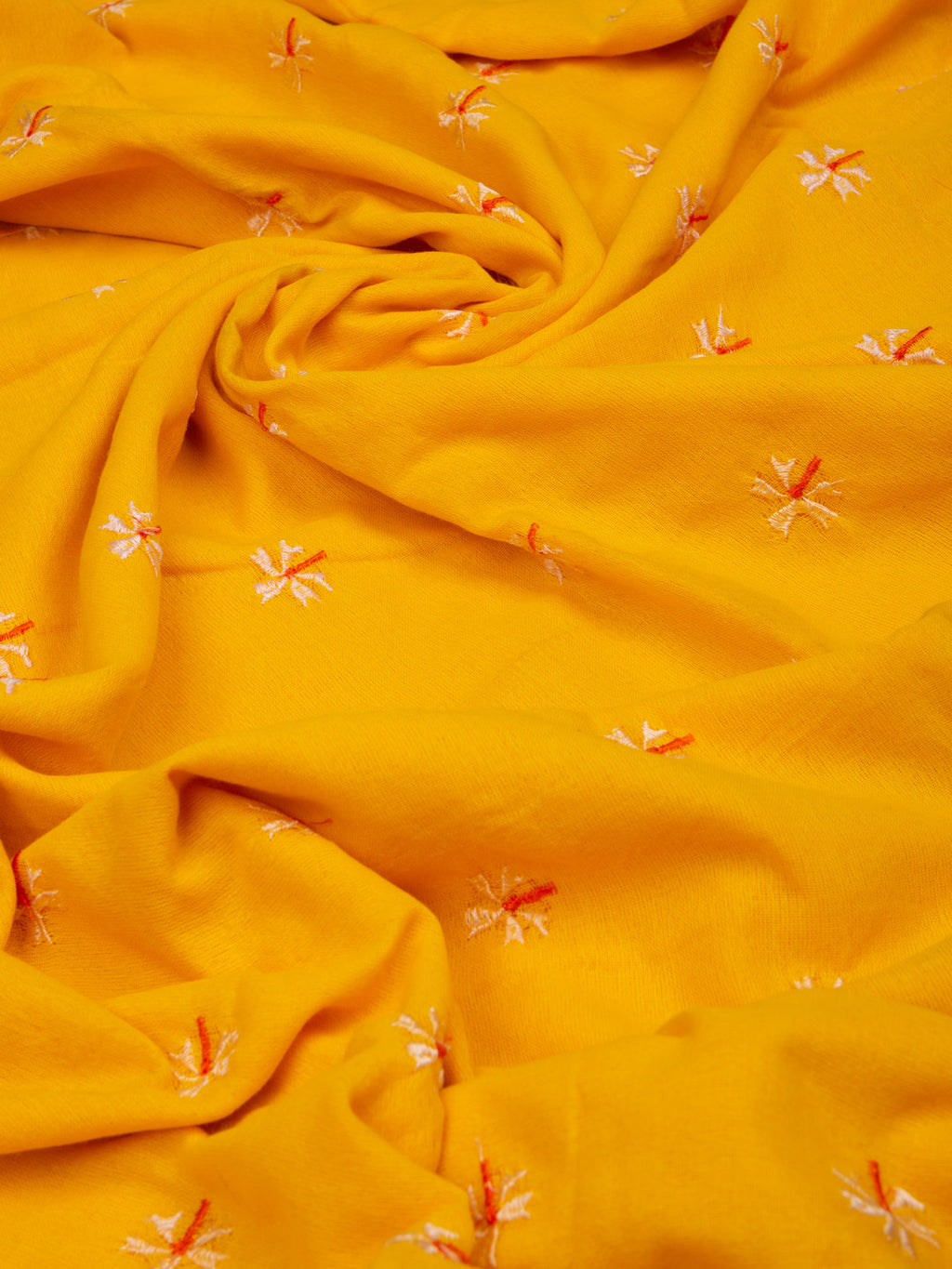 Shuli Woven Yellow Cotton Saree – Floral Design, Lightweight & Comfortable Daily Wear