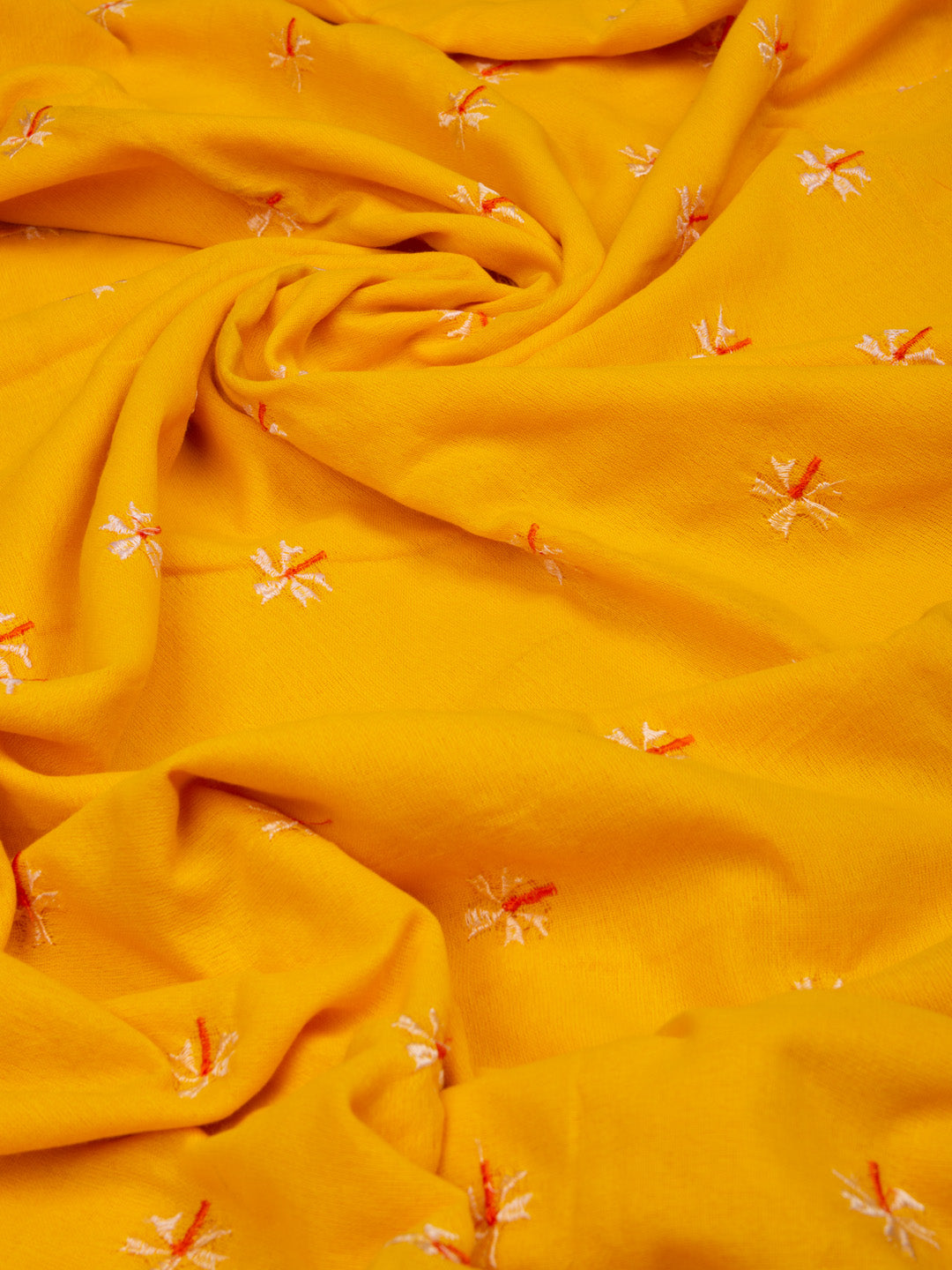 Shuli Woven Yellow Cotton Saree – Floral Design, Lightweight & Comfortable Daily Wear
