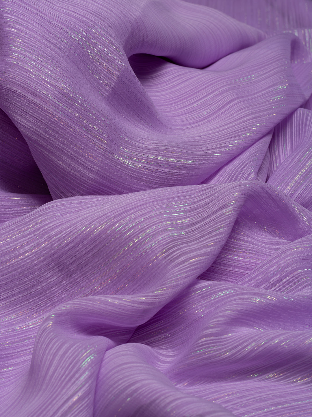 SARIKA Women Lavender Solid Gangubai Chiffon