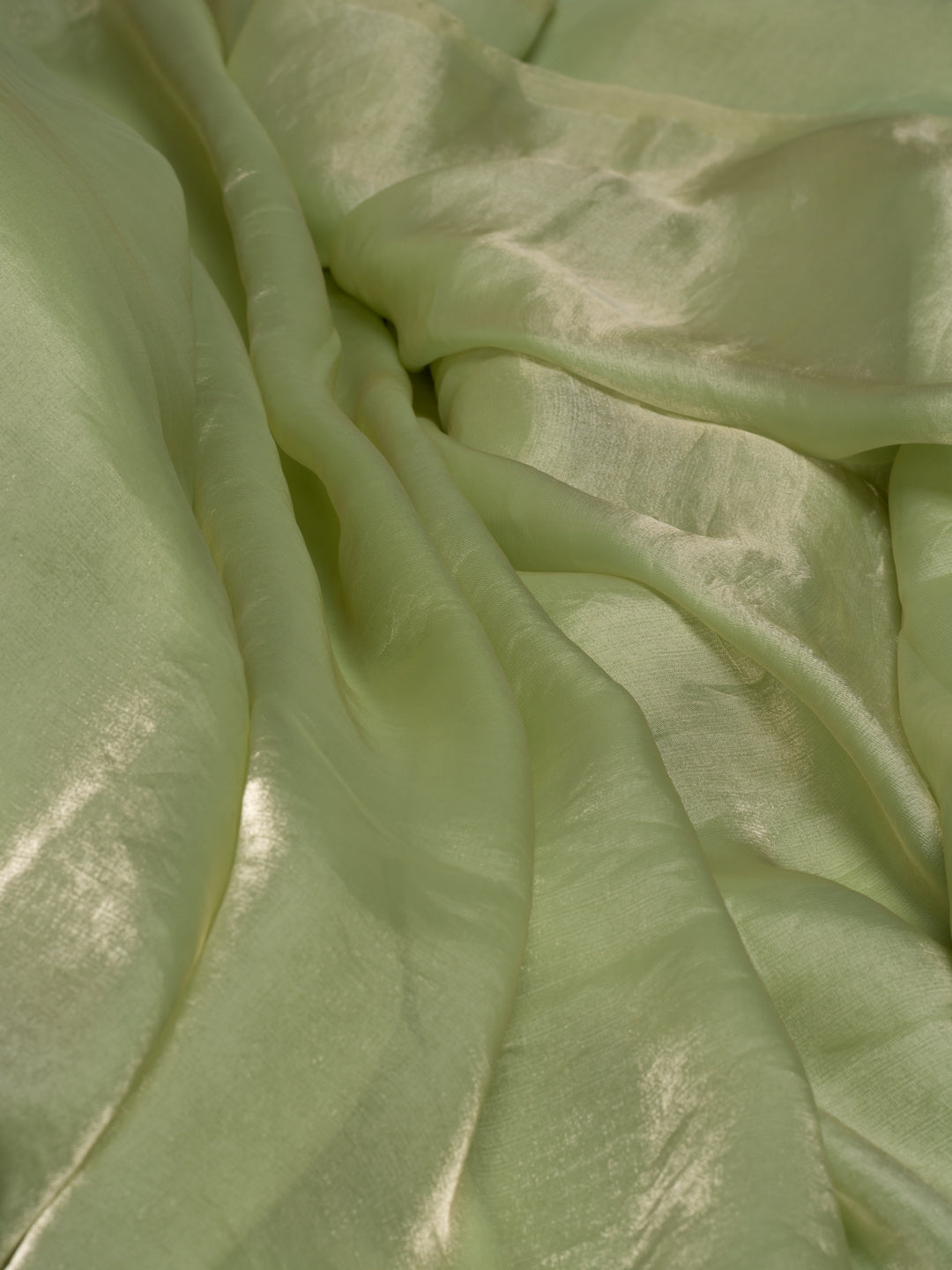 SARIKA Women Pista Green Metallic Chiffon