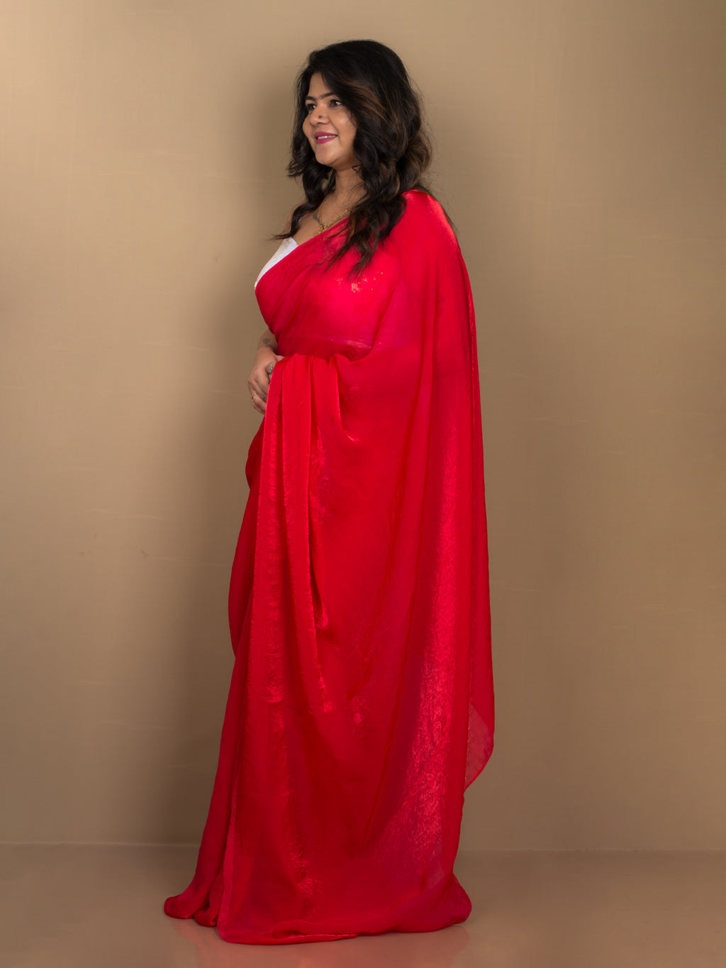 SARIKA Women Rani Metallic Chiffon