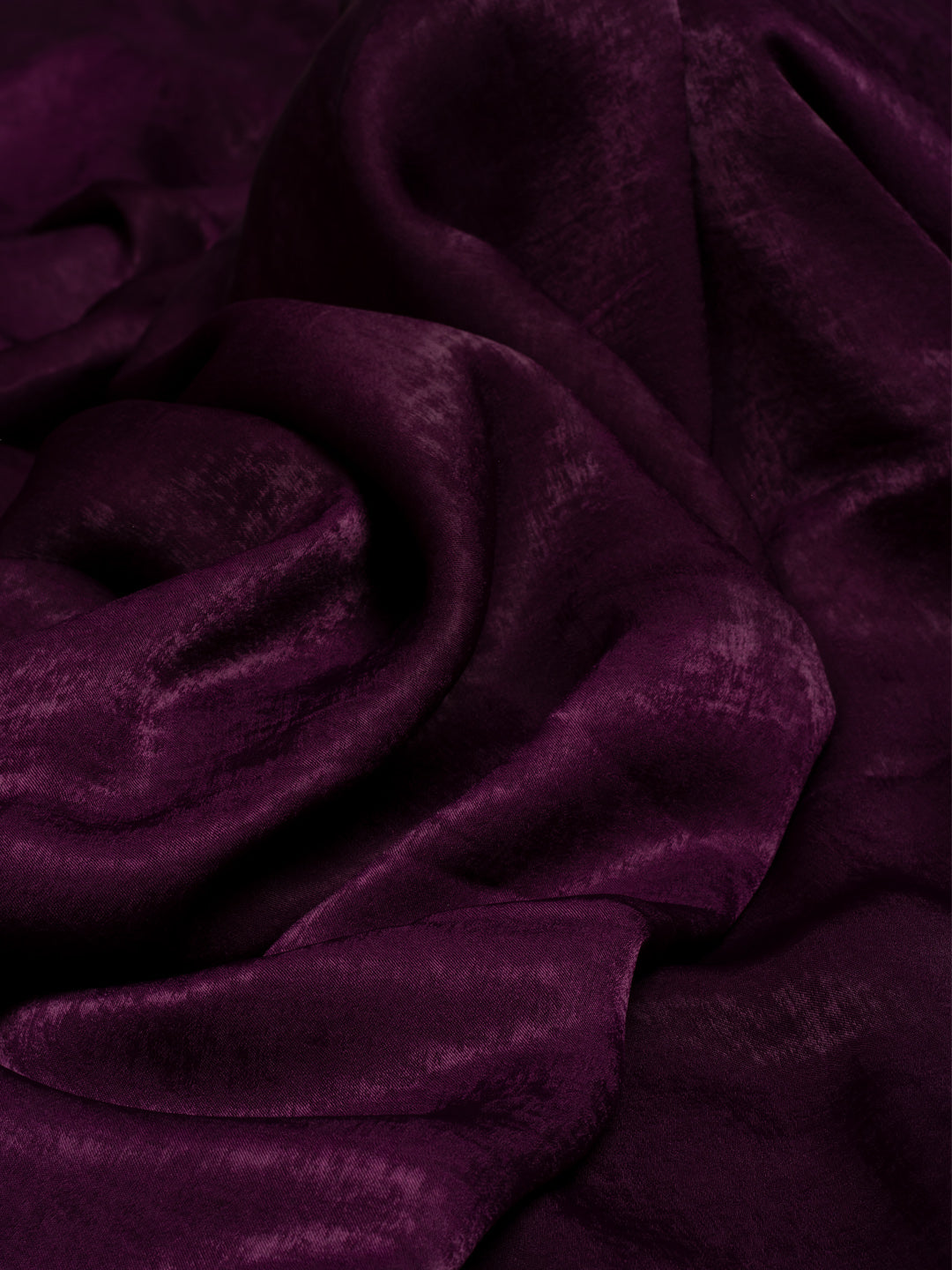 SARIKA Women Wine Solid Velvet Chiffon