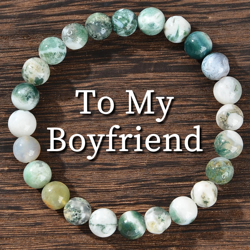 Men's Natural Crystal Gemstone Bracelet - A Meaningful Anniversary Gift for Boyfriends, Suitable for Daily Wear and Parties