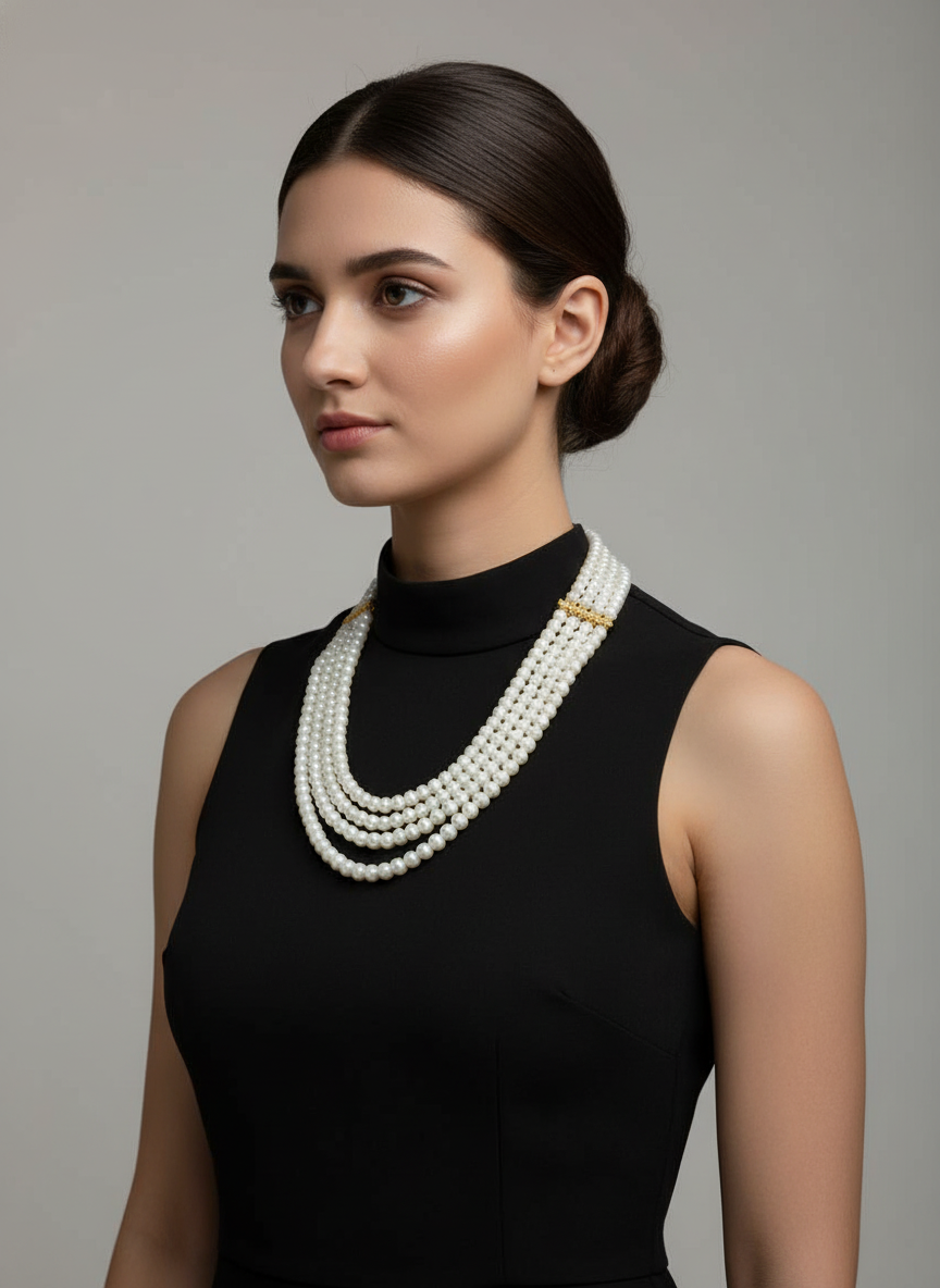 Elegant Pearl Layered Necklace for Women