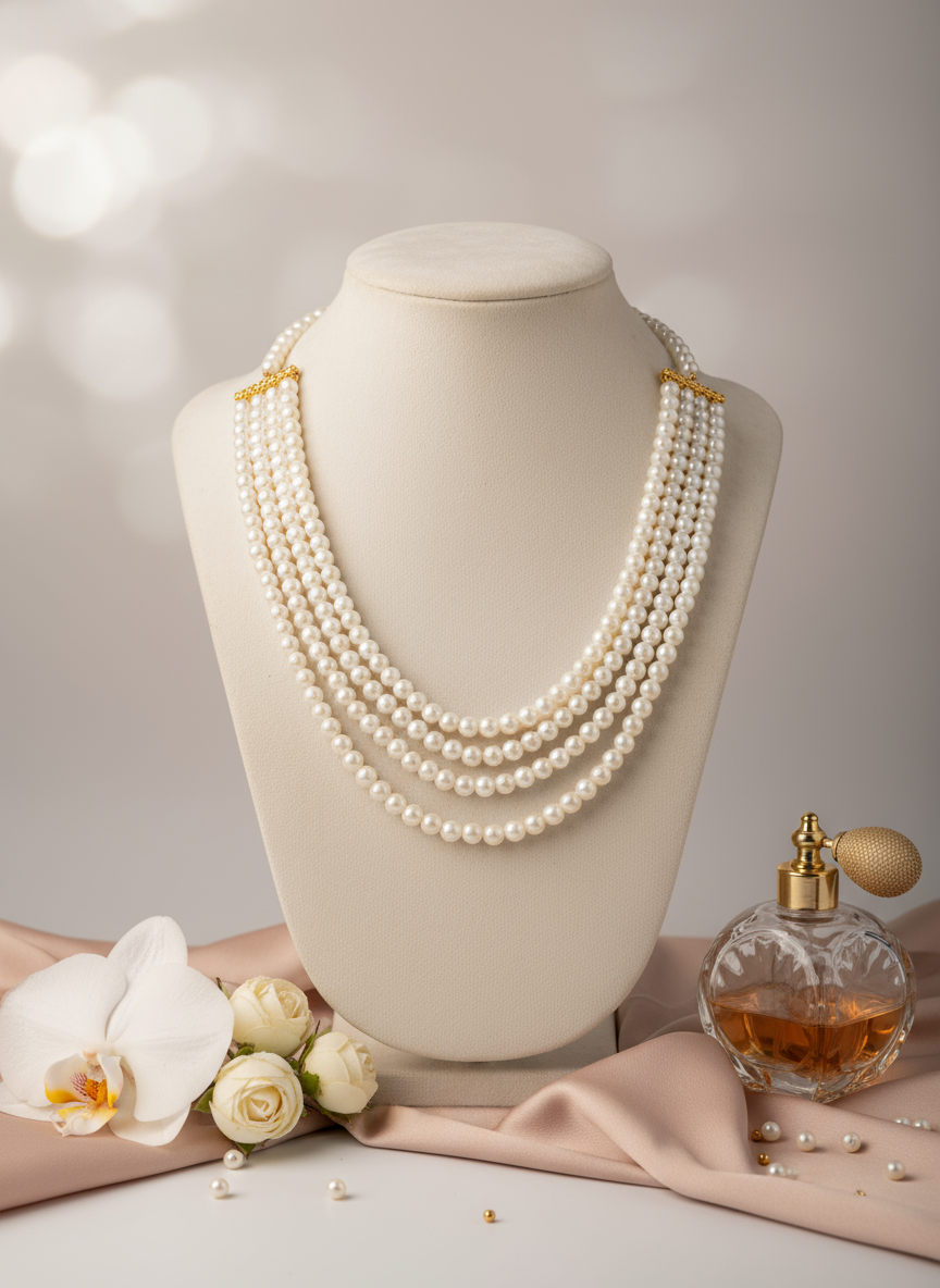 Elegant Pearl Layered Necklace for Women