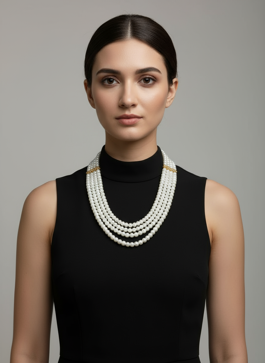 Elegant Pearl Layered Necklace for Women