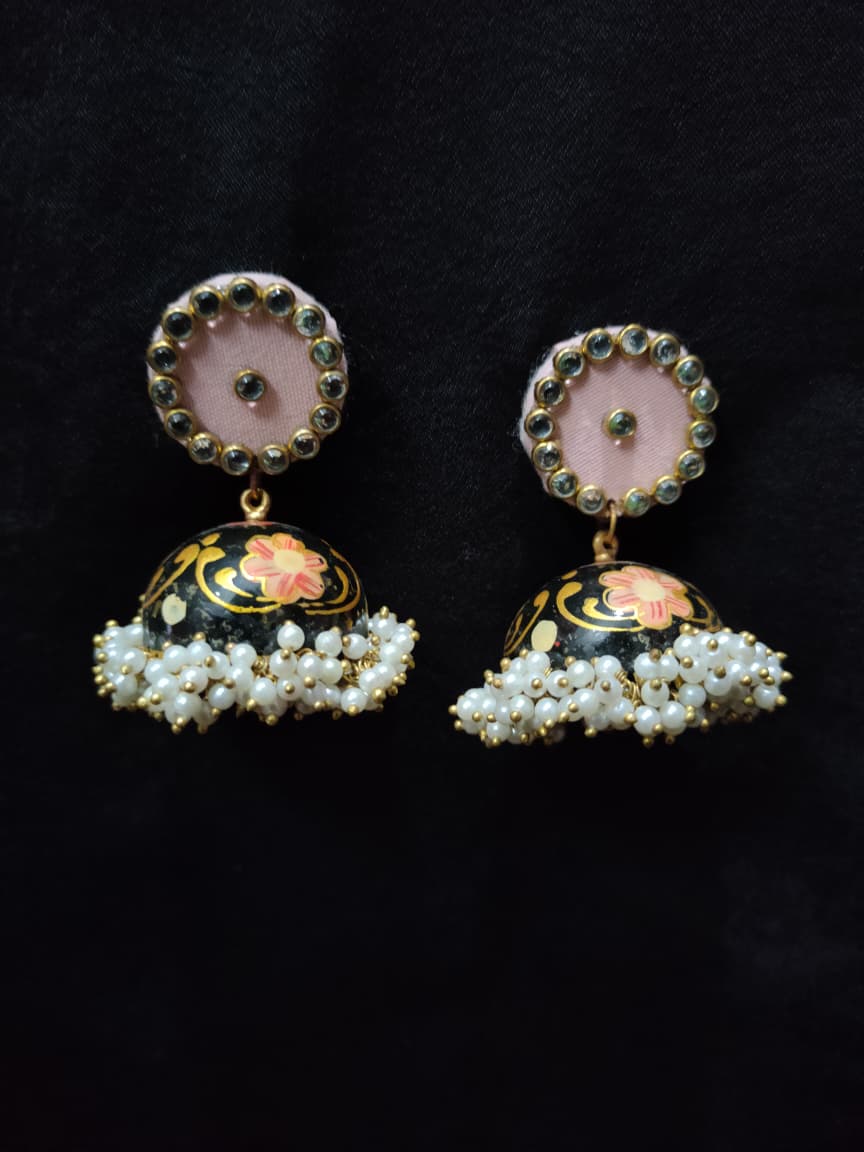 Stylish Black Jhumka Earrings for Women